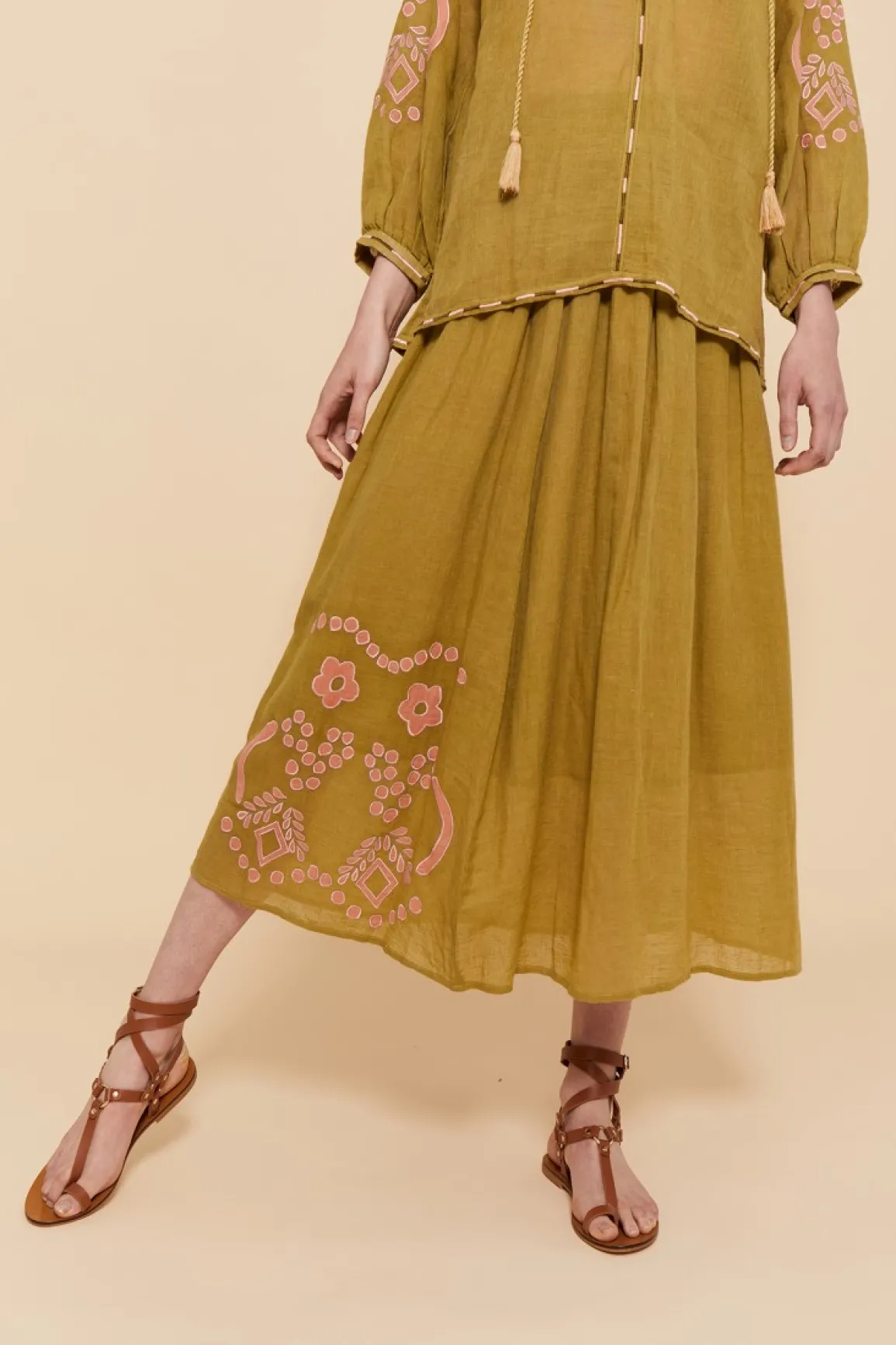 Hot FALDA CHAIN VERDE Skirts