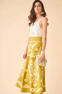Outlet FALDA FALDA NARANJO OLIVA Skirts