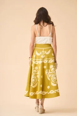 Outlet FALDA FALDA NARANJO OLIVA Skirts