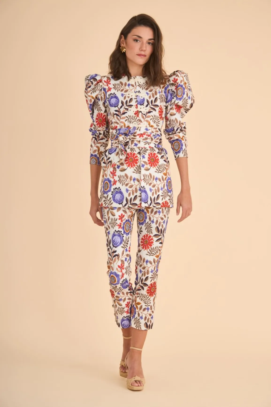 Outlet PANTALON ALMENDRAESTAMPADO Total look|Pants