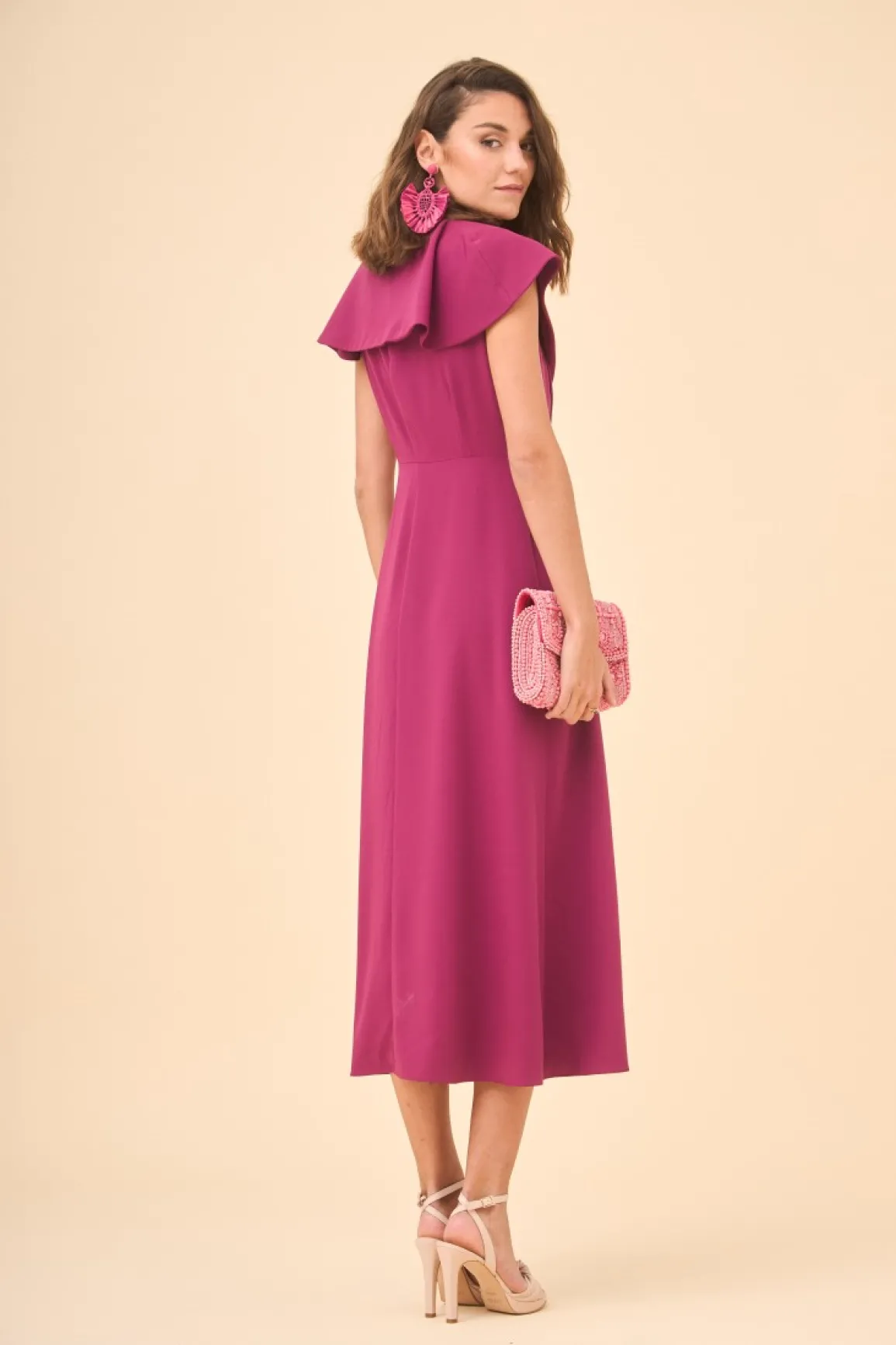 New VESTIDO ATHENEABERENJENA Midi dresses