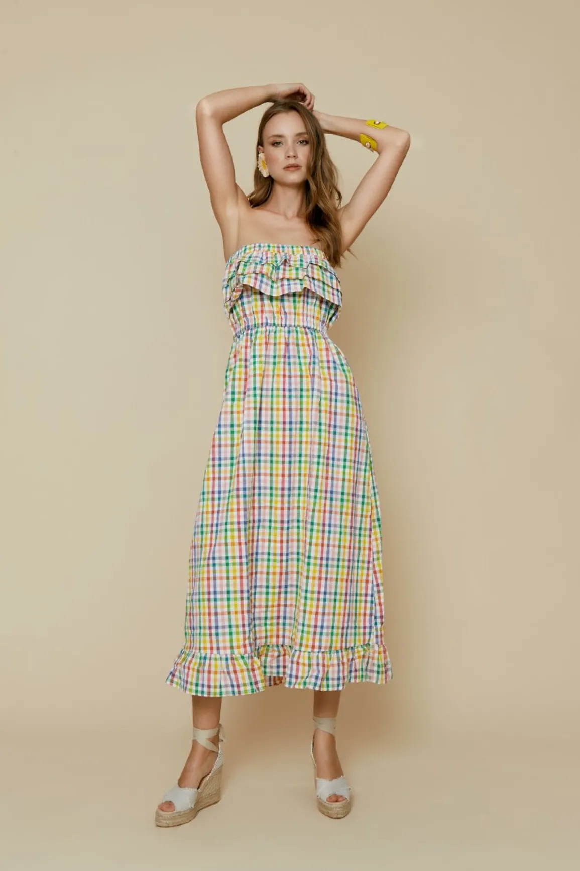 Fashion VESTIDO CHECKMULTICOLOR Dresses