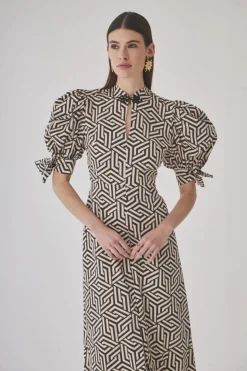 Hot VESTIDO HERVASBEIGE/NEGRO Midi dresses