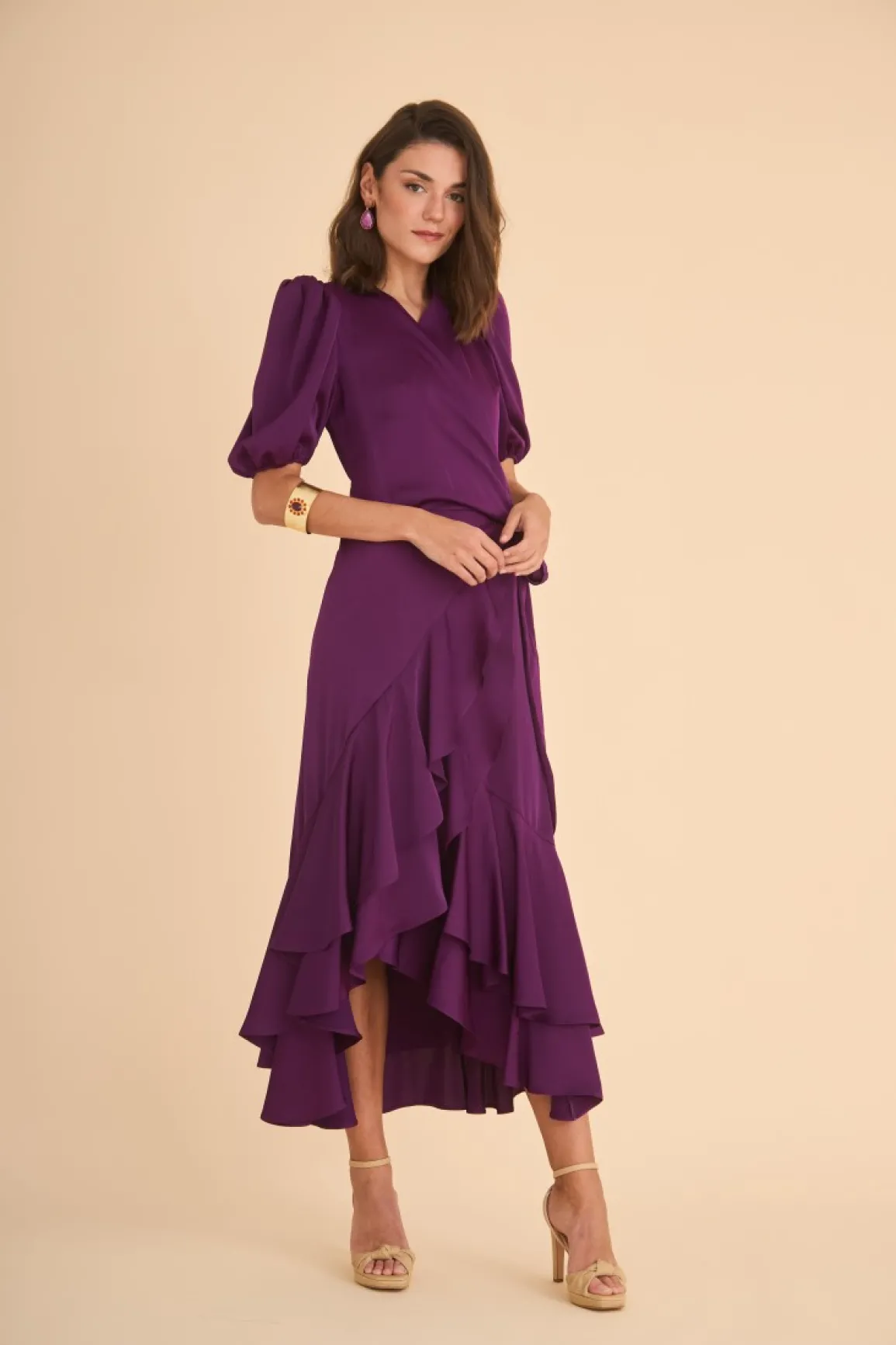 Hot VESTIDO PLACISBERENJENA Midi dresses