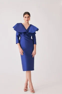 Sale VESTIDO ROCIOMBAZUL MARIA BARAZA X COOSY|Midi dresses
