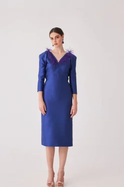 Sale VESTIDO ROCIOMBAZUL MARIA BARAZA X COOSY|Midi dresses