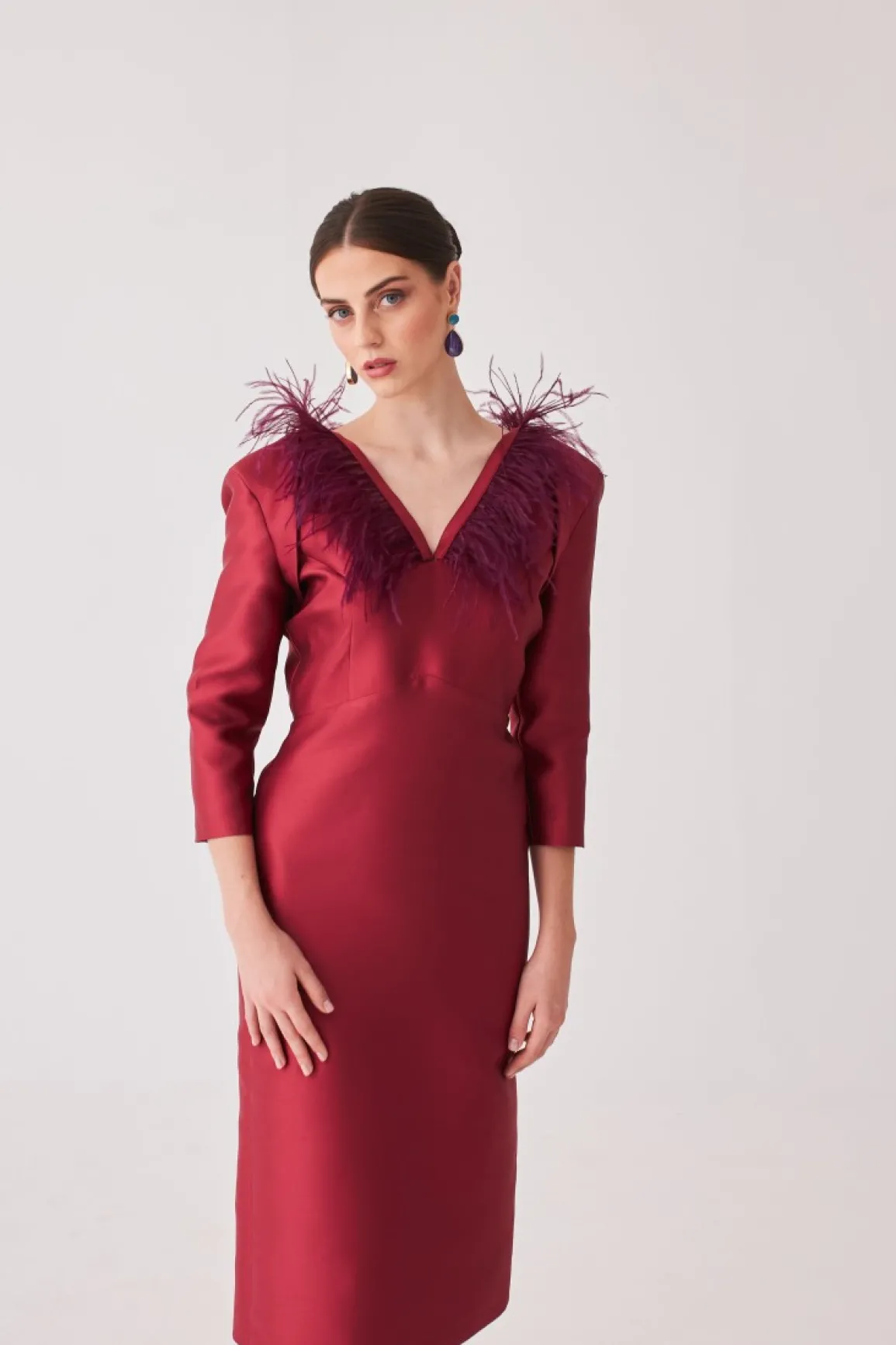 Clearance VESTIDO ROCIOMBBURDEOS MARIA BARAZA X COOSY|Midi dresses