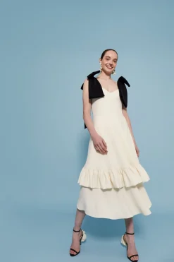 Outlet VESTIDO TRIANA24CRUDO Midi dresses|I DO
