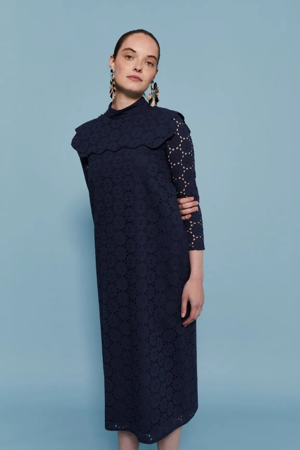 Clearance VESTIDO TROQUELMARINO Midi dresses